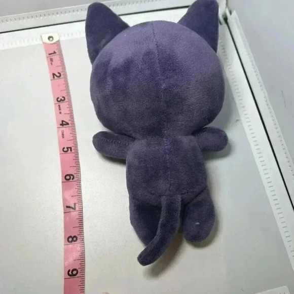 Sailor Moon Luna Cat Plush 7" Official Purple Cat Stuffed Animal Toy Anime 2019 - Picture 2 of 2